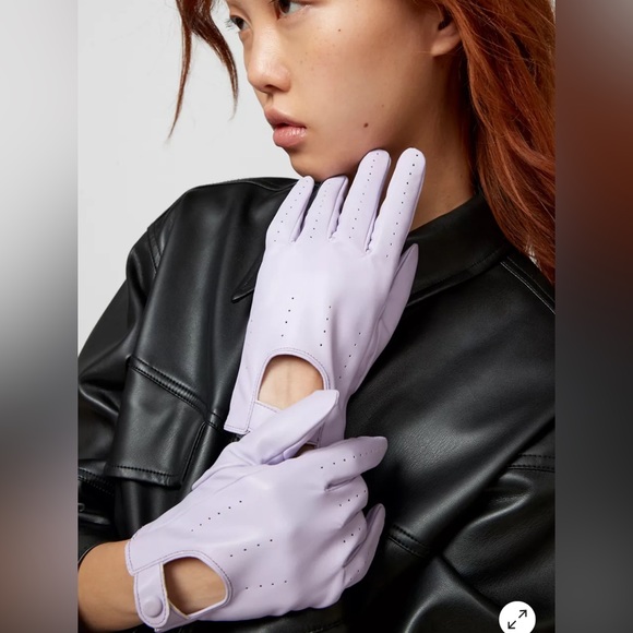 Urban Outfitters Accessories - Urban Outfitters purple Faux Leather Moto Gloves